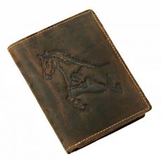 Peňaženka z brúsenej kože GreenBurry HORSE 1701-25 hnedá mramorovaná