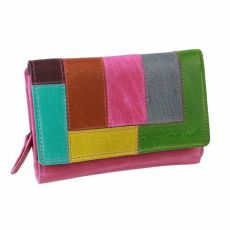 Ružová kožená peňaženka GreenBurry, 12 kariet