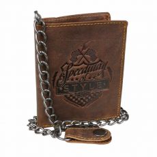 GREENBURRY | Kožená peňaženka s 59 cm retiazkou a ochranou kariet